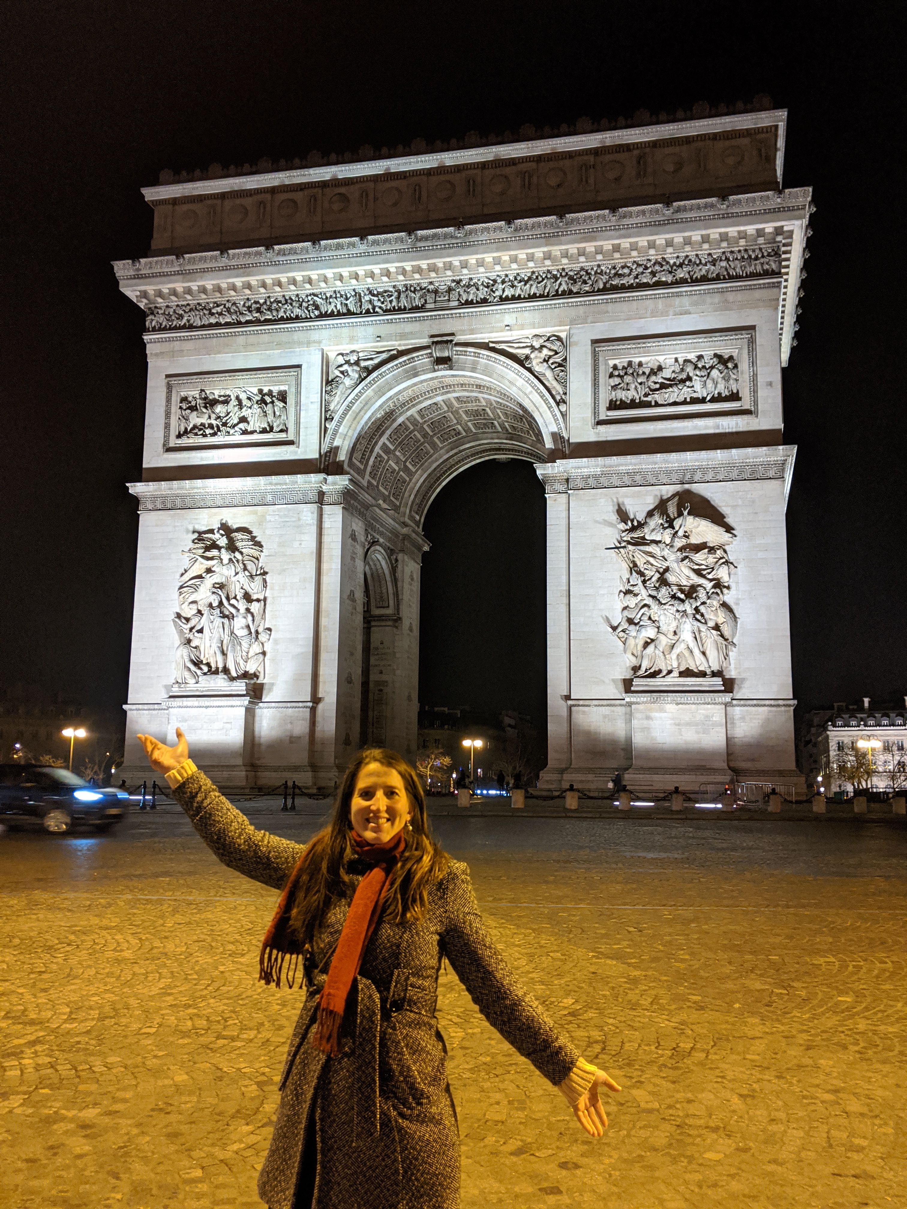 At the Arc De Triumphe on a two day trip to Paris. 