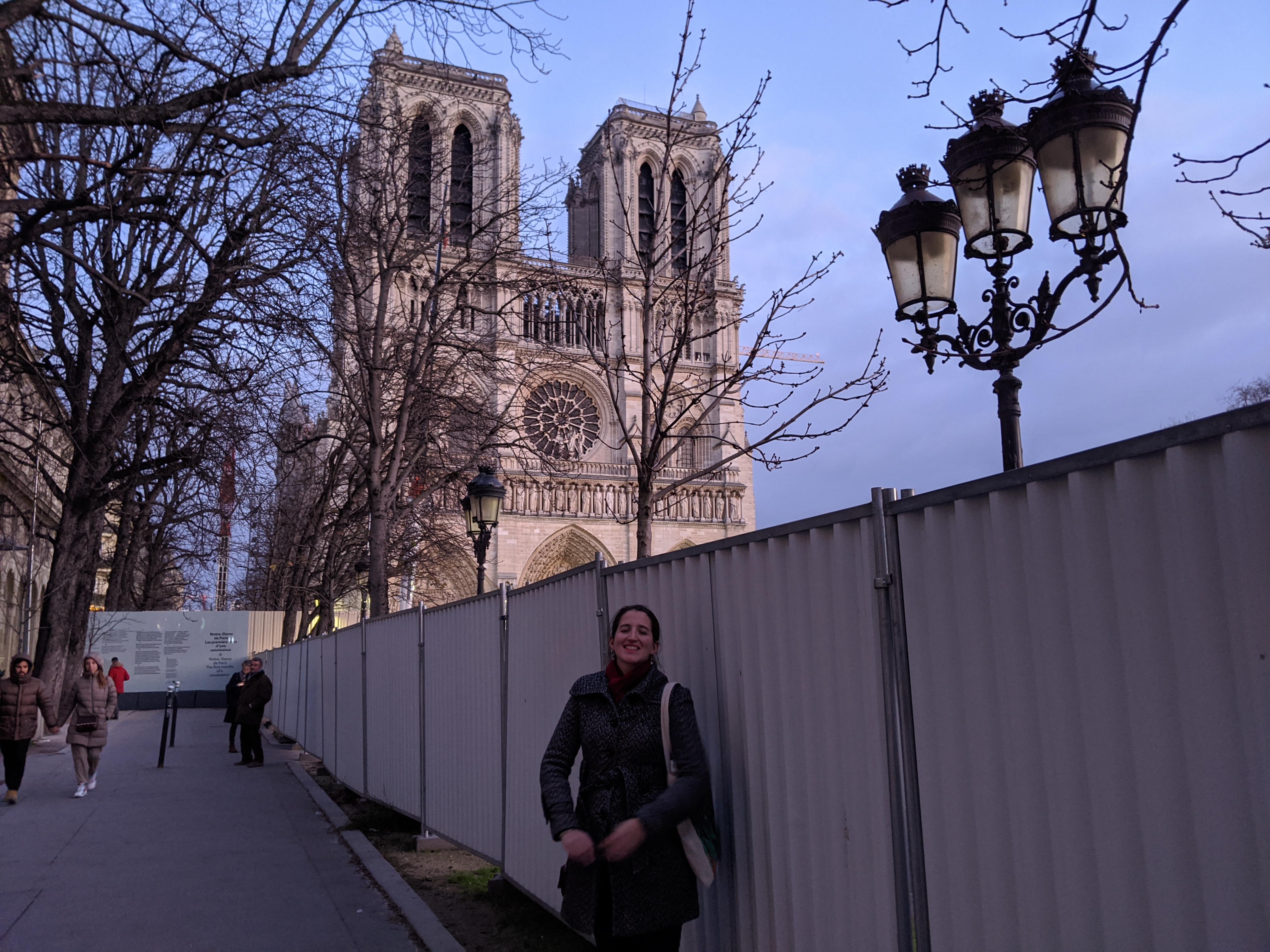 At Notre Dame cathedral during a weekend trip to Paris. 