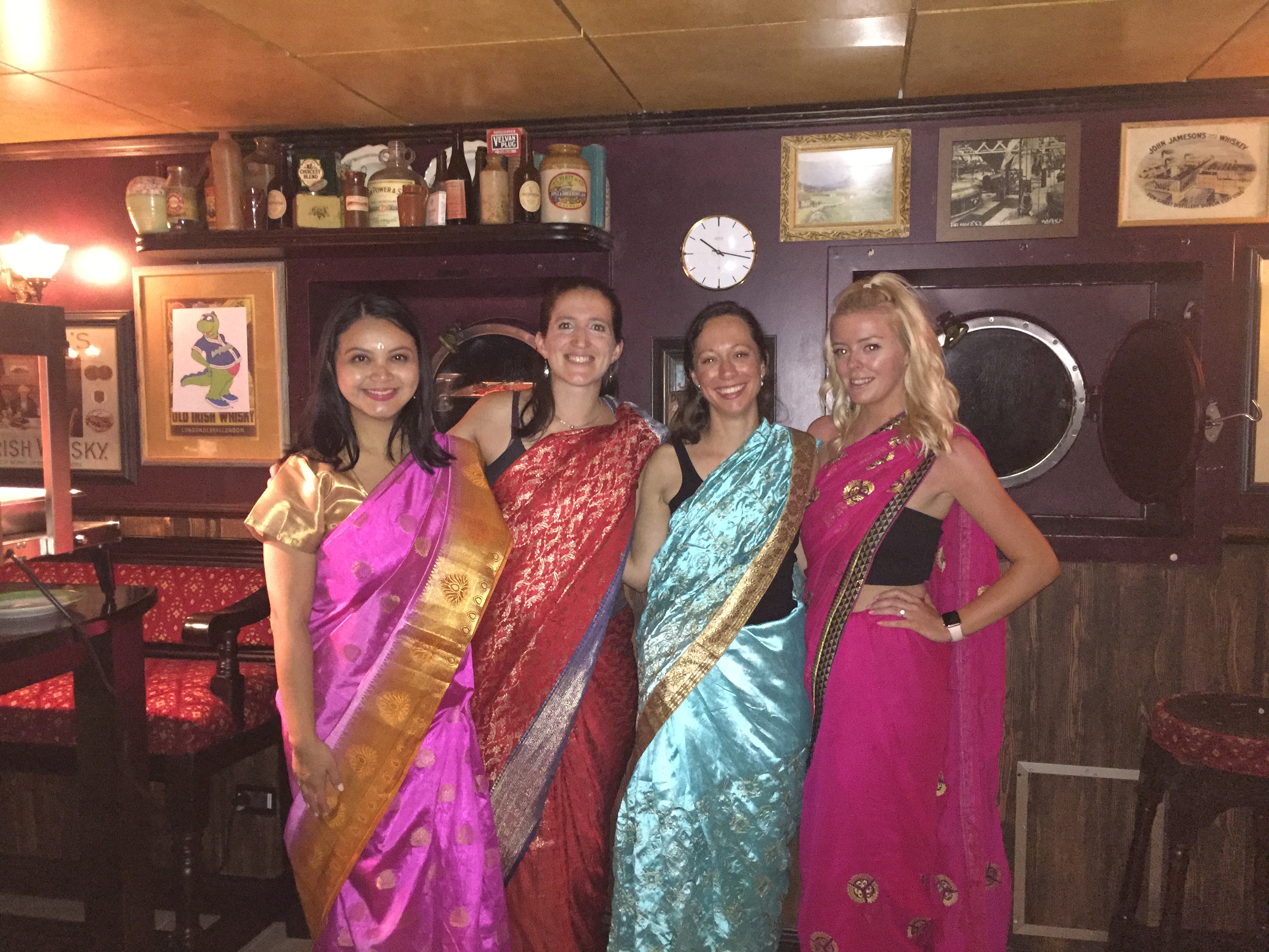 On our cruise ship to India we had a night where we all dressed up in sari's. 