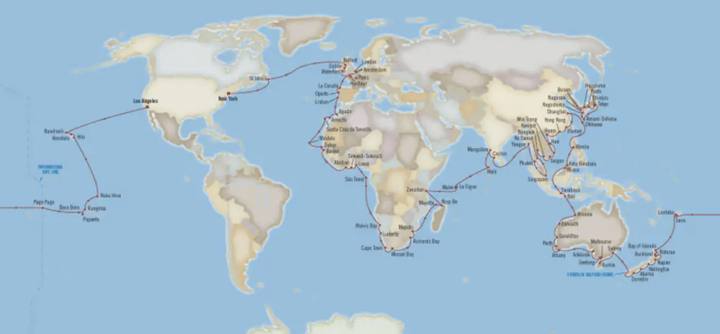 Oceania Cruises World Cruise 2022 Itinerary