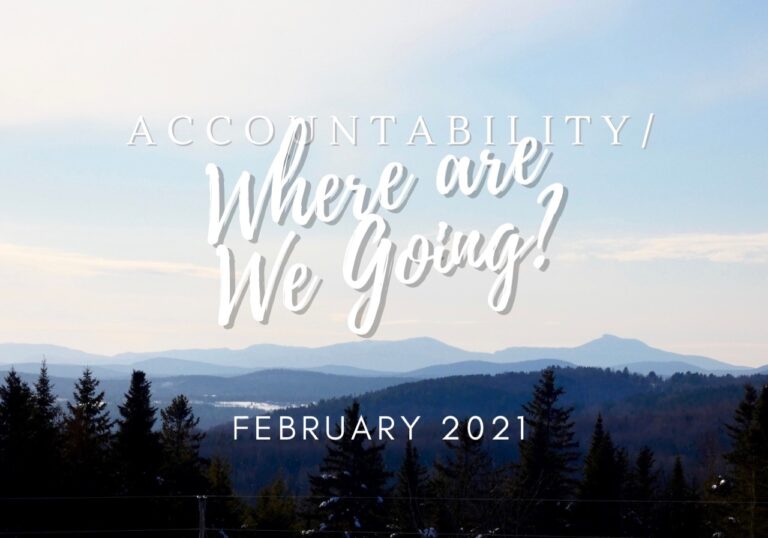 Where Are We Going/ Accountability: February 2021