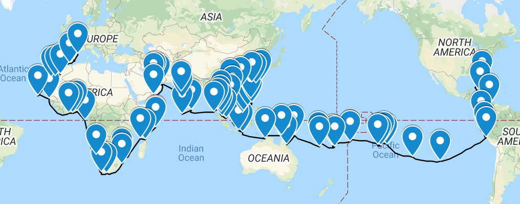 Seabourn World Cruise 2023 Itinerary