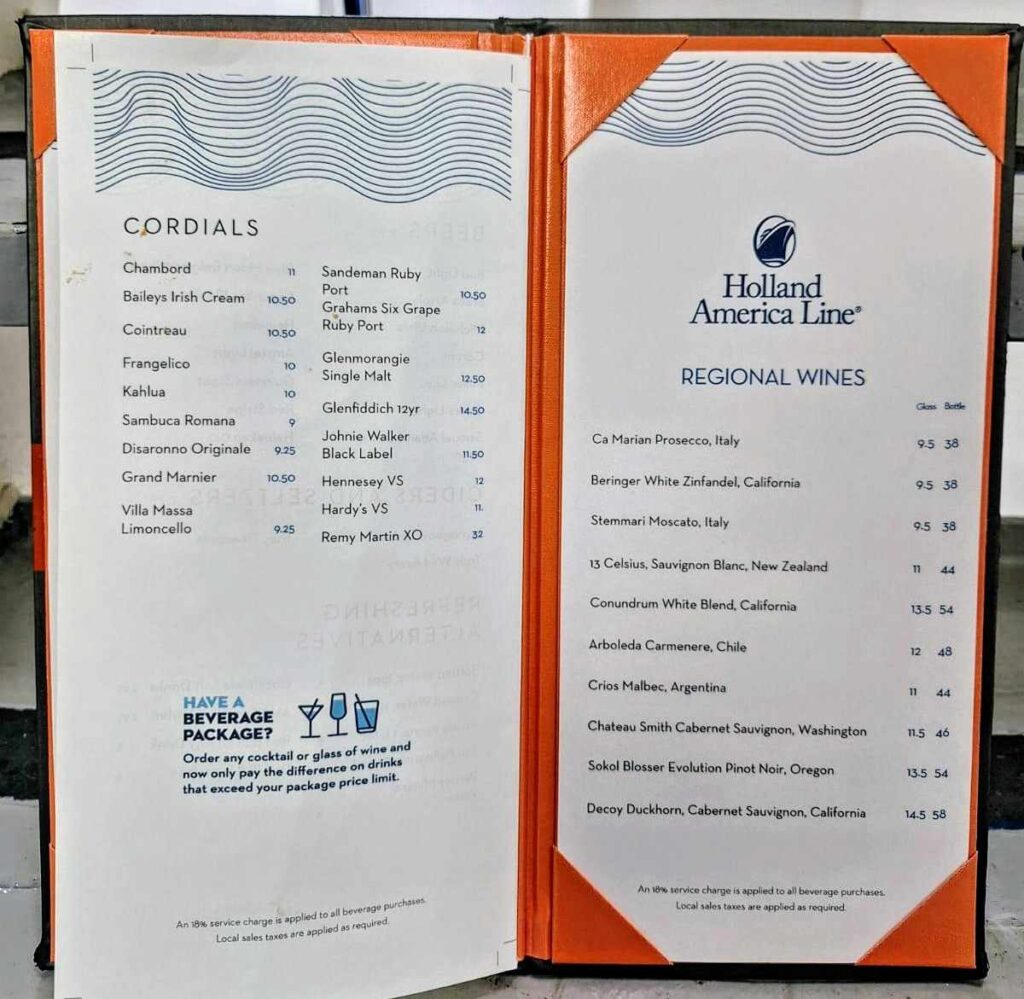 Holland America Drink Packages Beverage Package Guide Life of Iris