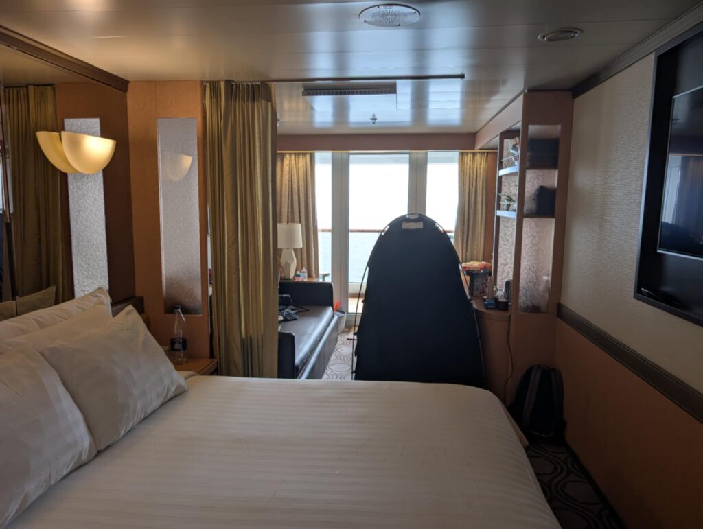 balcony room with slumber pod