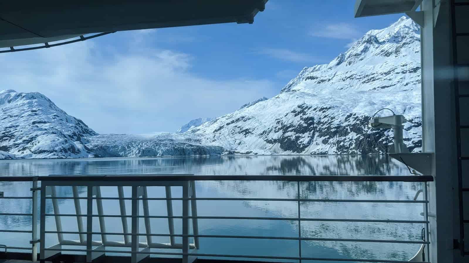 glacier bay alaska from cruise ship deck