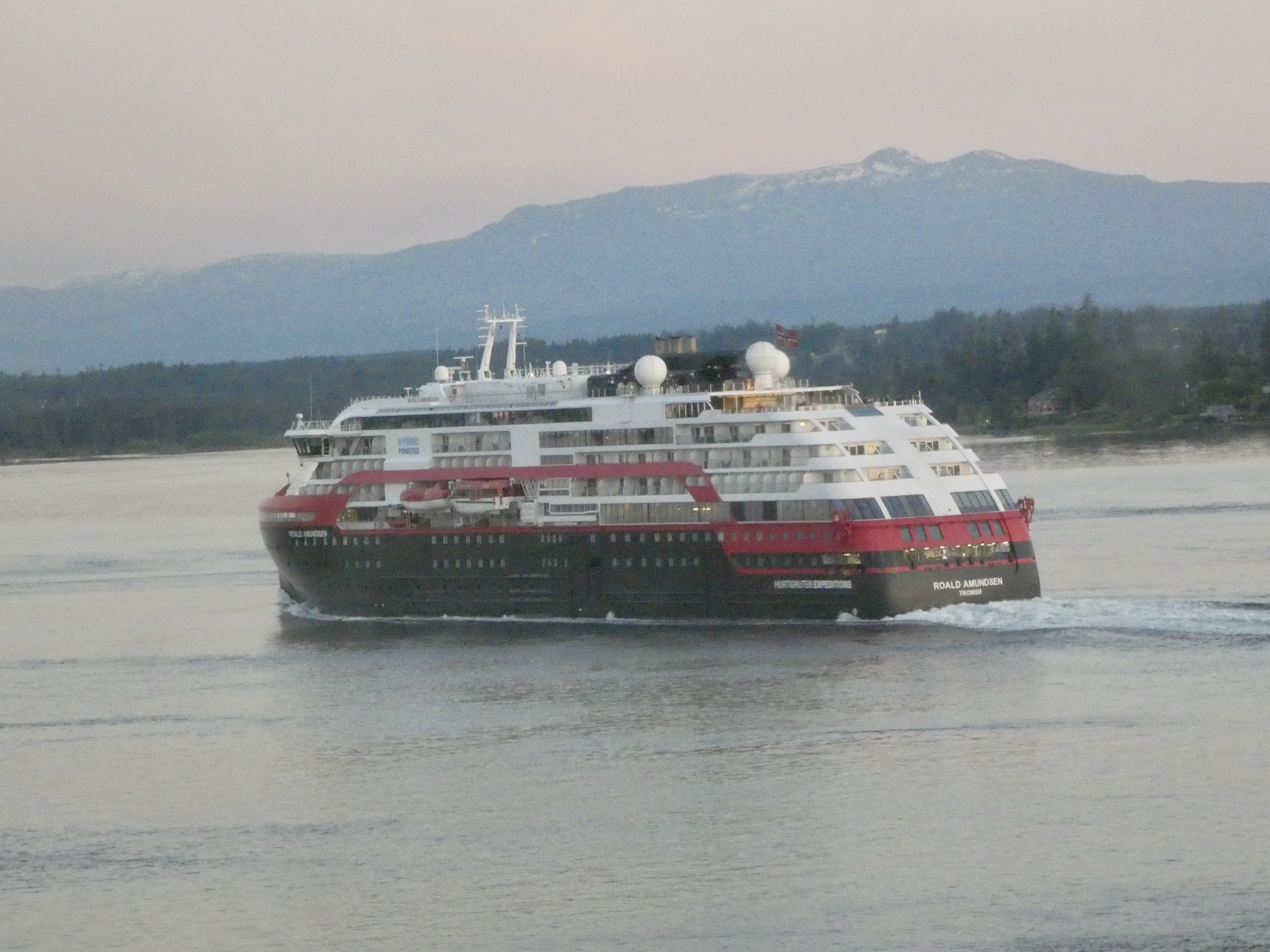 Hurtigruten ship in Alaska