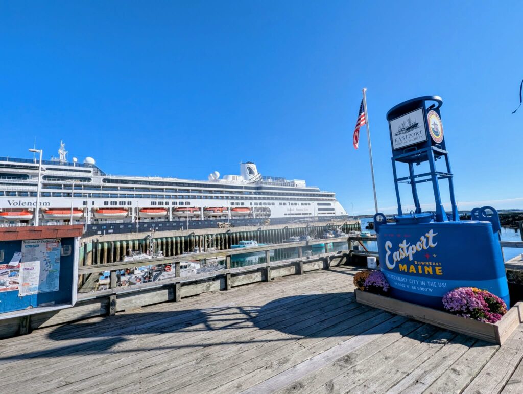 volendam cruise ship in  eastport, maine